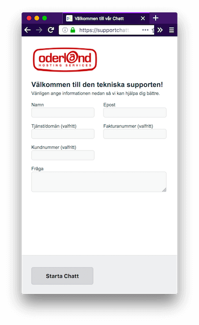 Vår nya kundchatt